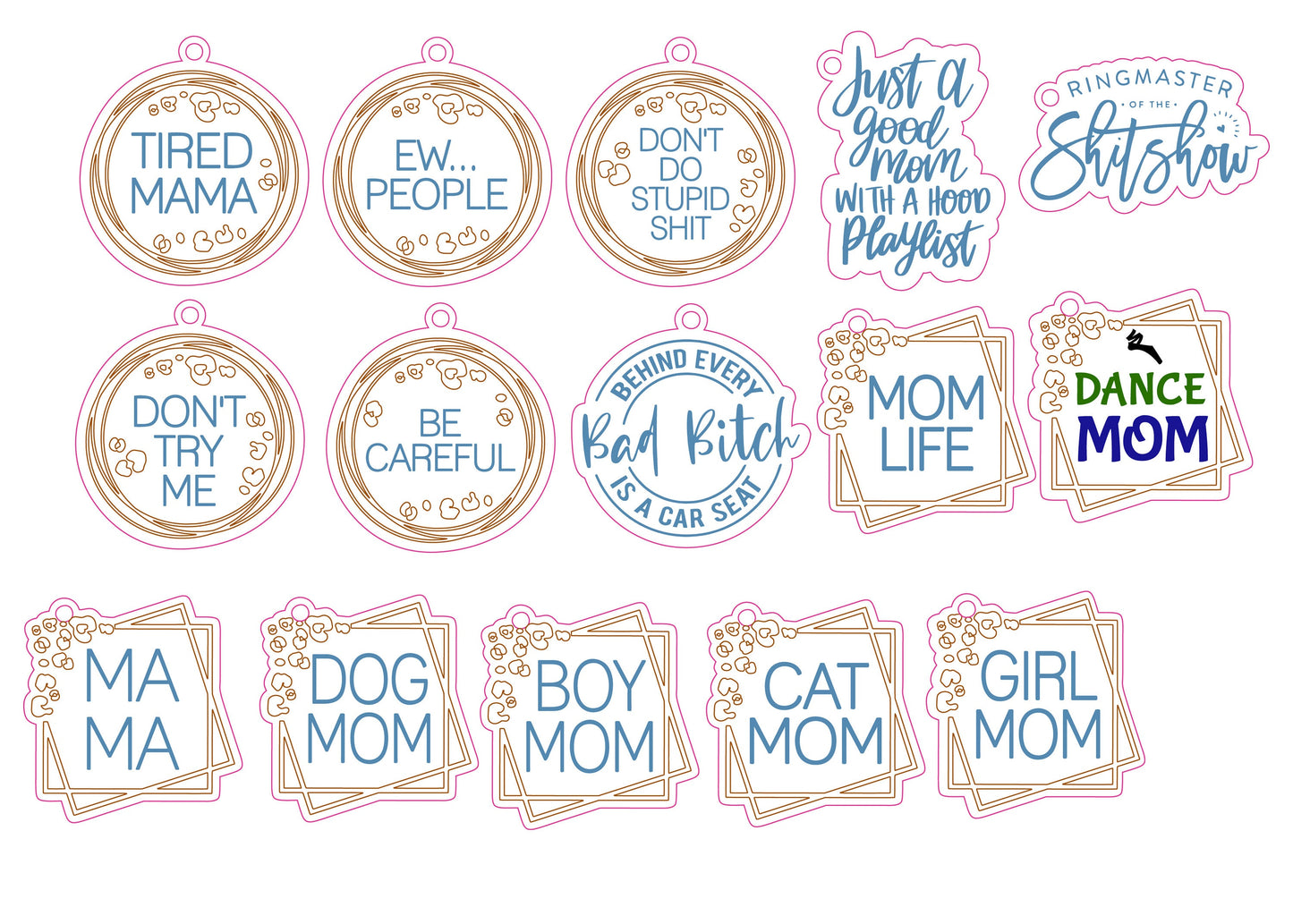 Wooden Keychains for Mother's Day