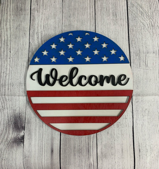 Welcome USA Door Hanger