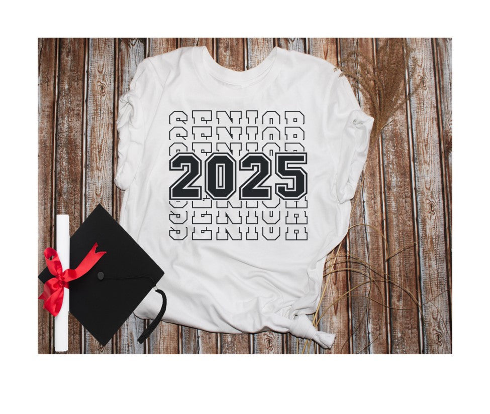2025 Senior Stacked Font Sweatshirt, Graduation Shirt