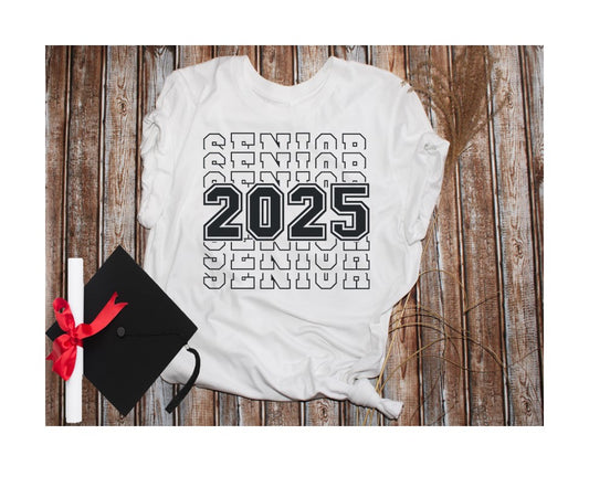 2025 Senior Stacked Font Sweatshirt, Graduation Shirt