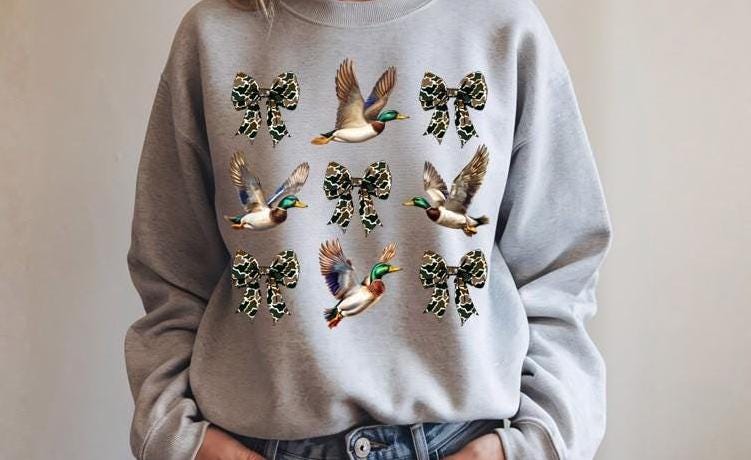 Hunting Coquette Bow, Duck Season, Hunting Sweatshirt, Hunting shirt