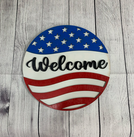 Welcome USA Door Hanger