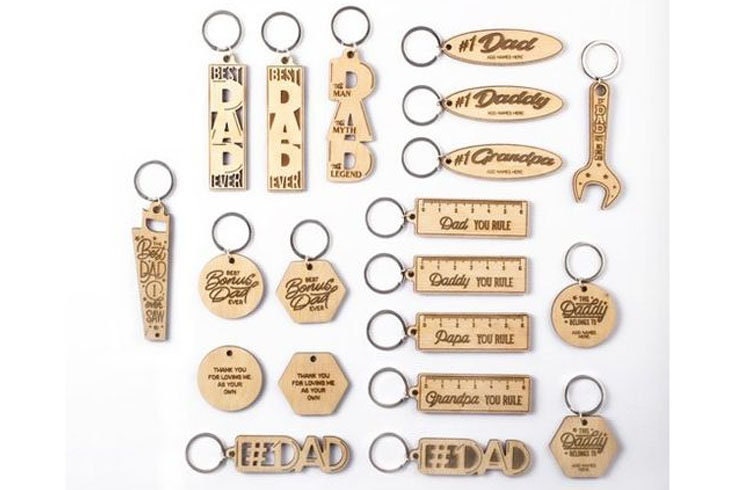 Wooden Keychains for Father's Day
