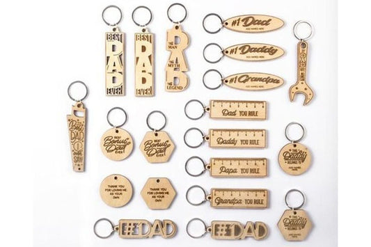 Wooden Keychains for Father's Day