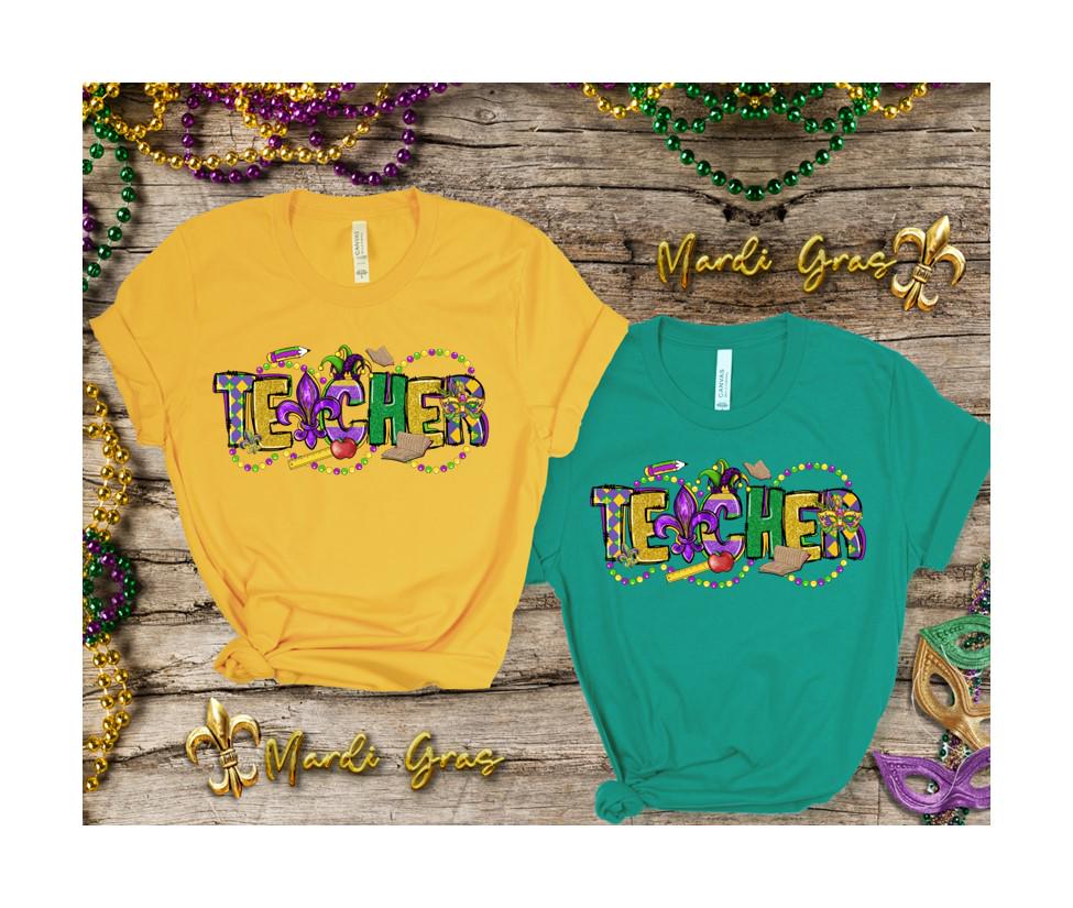 Mardi Gras Teacher Shirt, Sweatshirt, Louisiana Shirt