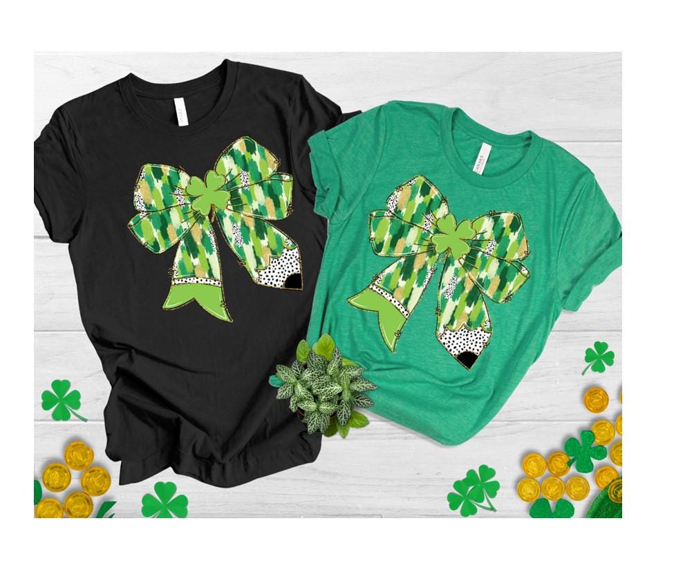 St Patricks Day Coquette Teacher Bow Sweatshirt, Valentine's Day Shirt