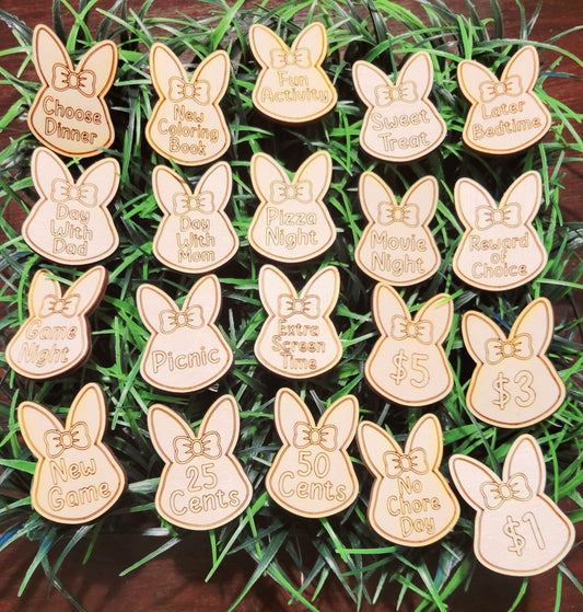 Easter Egg Bunny Tokens