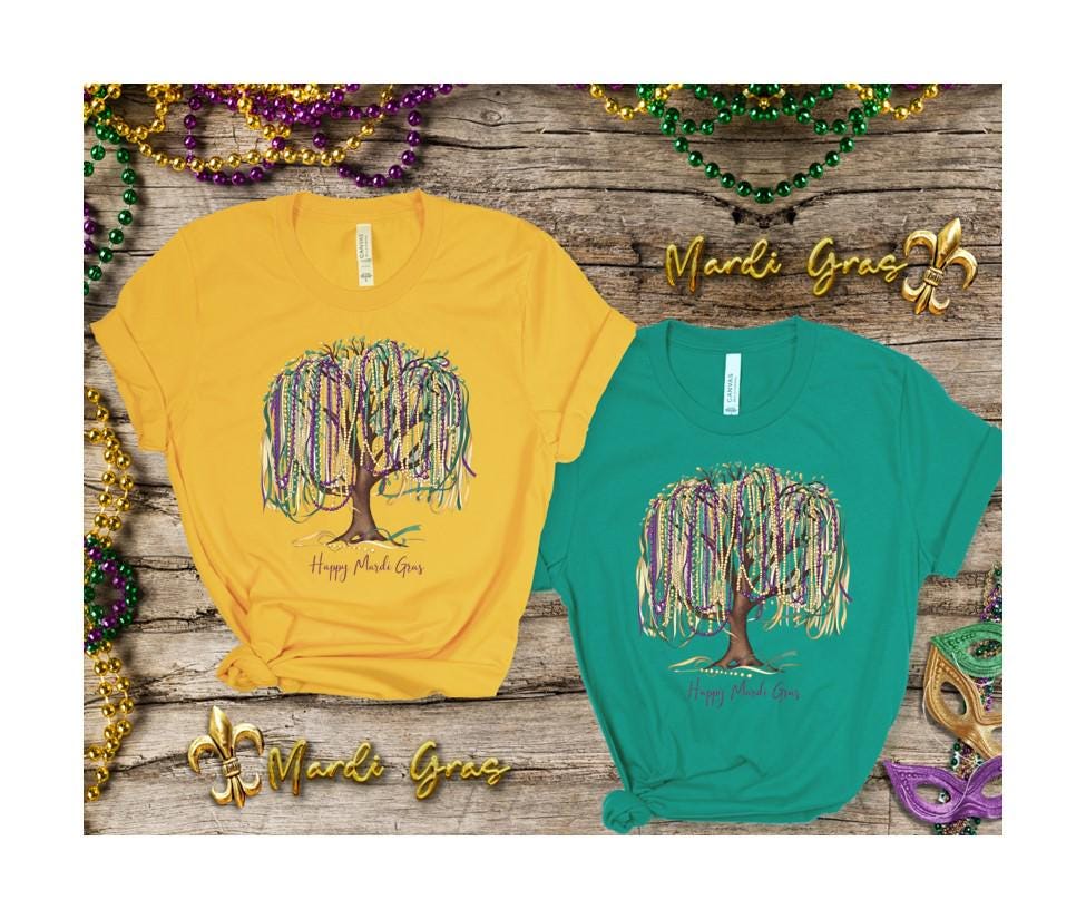 Mardi Gras Beaded Tree Shirt, Sweatshirt, Louisiana Shirt