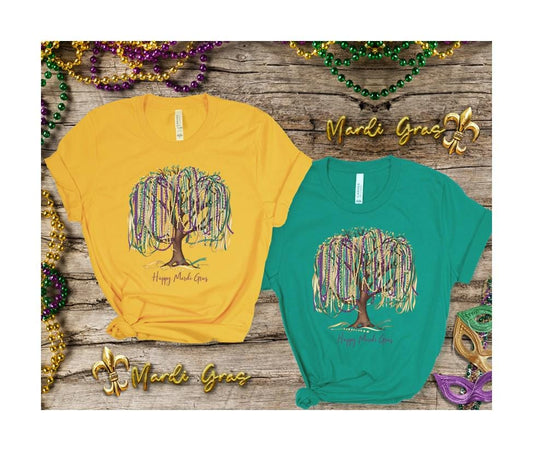 Mardi Gras Beaded Tree Shirt, Sweatshirt, Louisiana Shirt