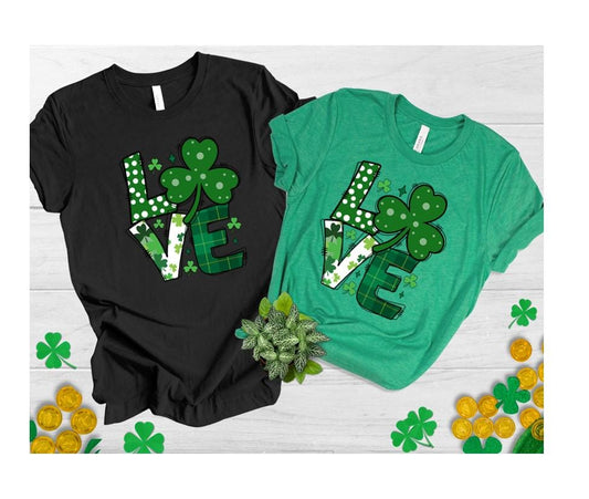 St Patricks Day LOVE Sweatshirt, Valentine's Day Shirt