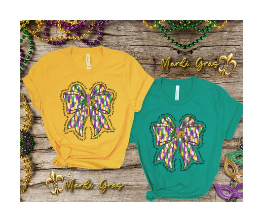 Mardi Gras Coquette Bow Shirt, Sweatshirt, Louisiana Shirt