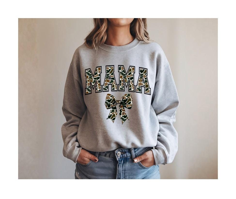 Hunting MAMA Coquette Bow, Hunting Sweatshirt, Hunting shirt