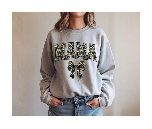 Hunting MAMA Coquette Bow, Hunting Sweatshirt, Hunting shirt