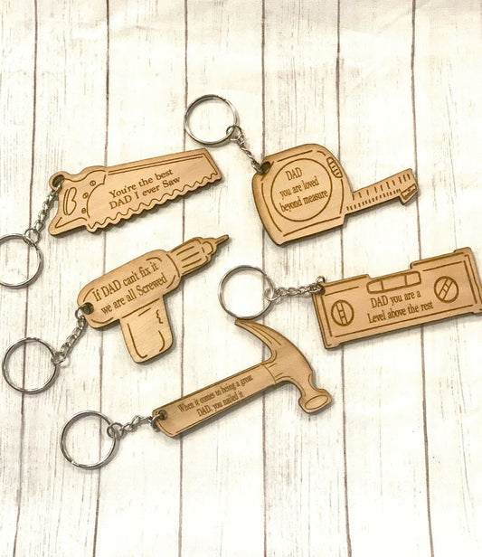 Wooden Keychains for Father's Day