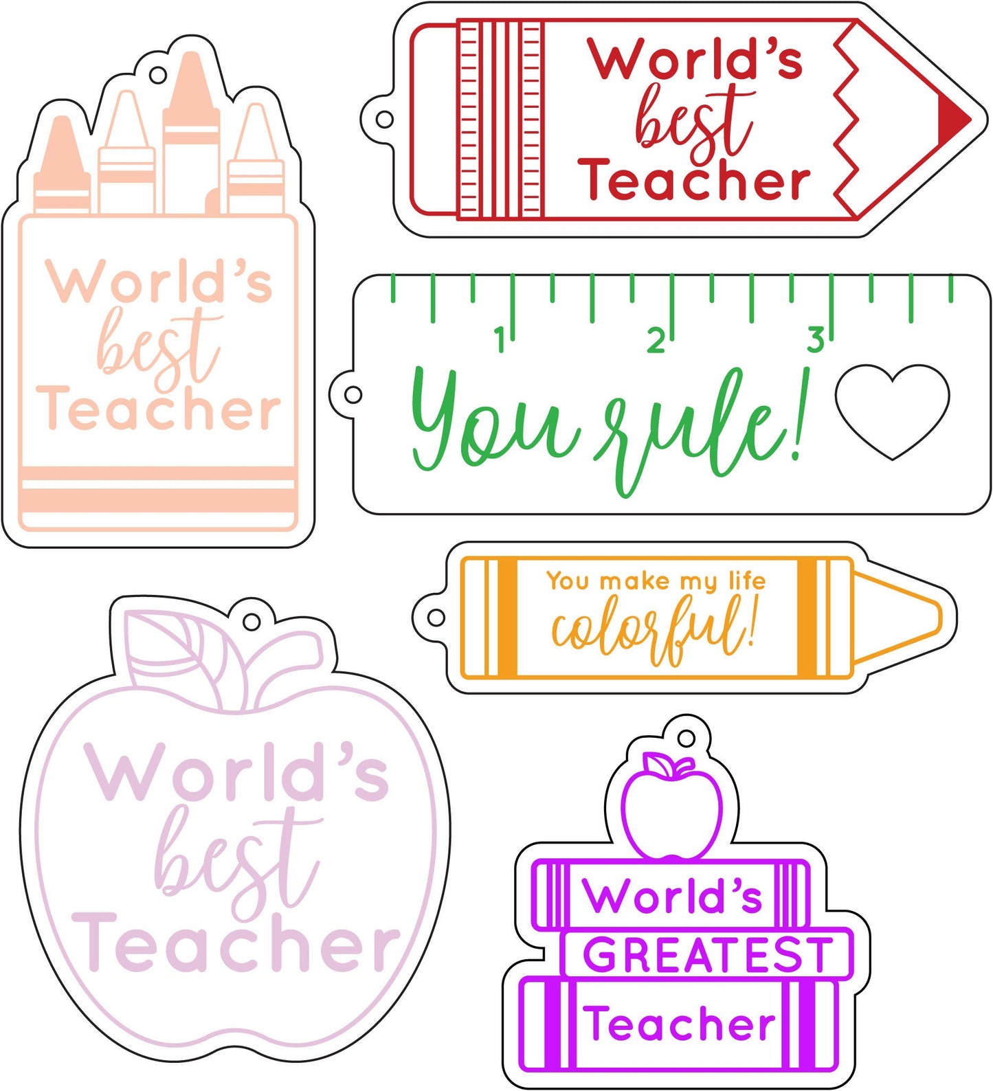 Wooden Keychains for Teachers