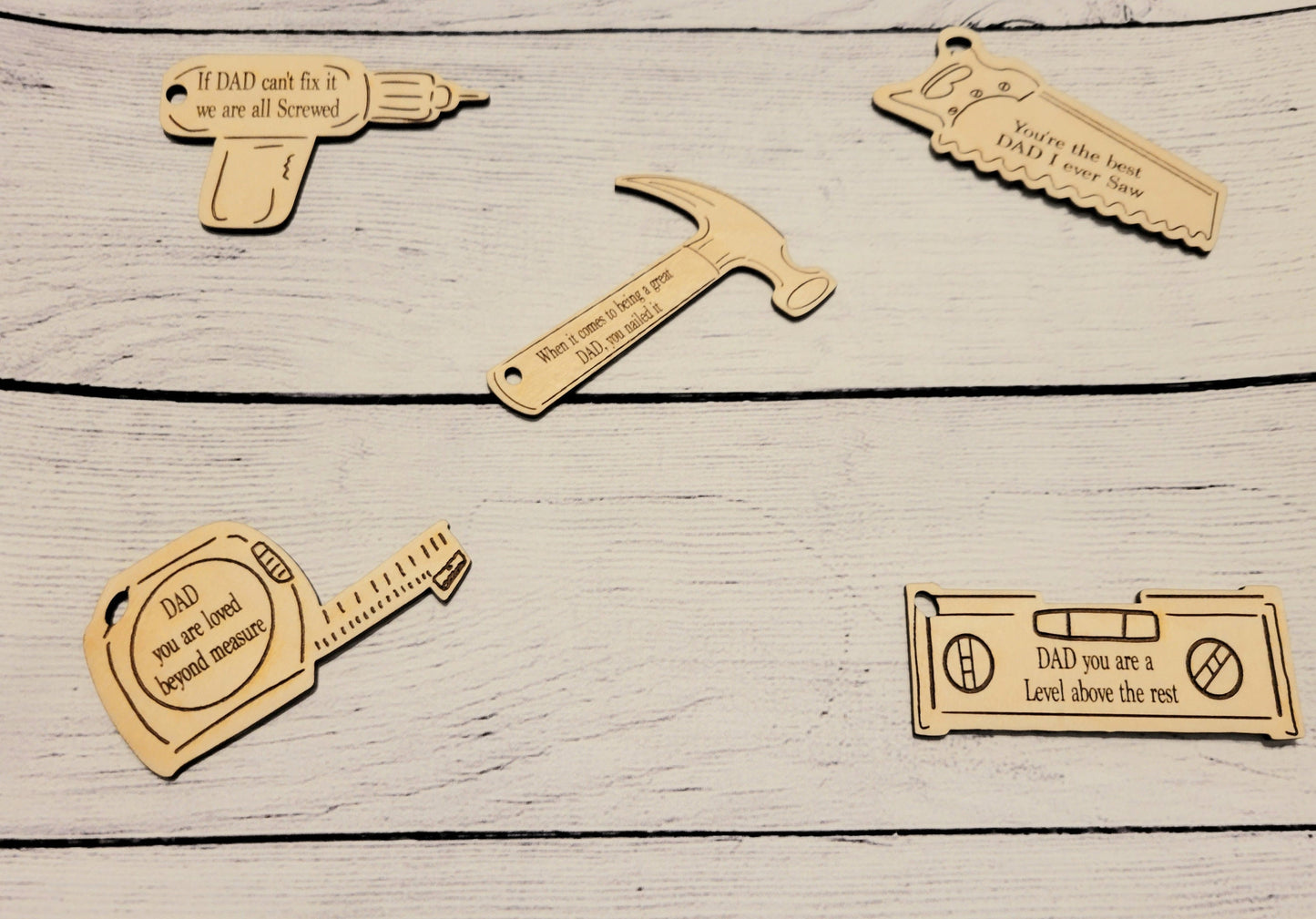Wooden Keychains for Father's Day