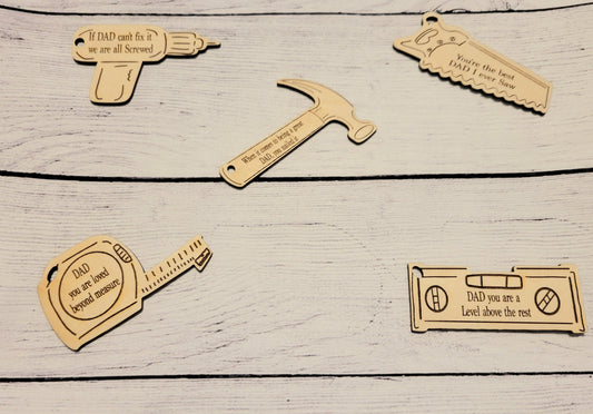 Wooden Keychains for Father's Day