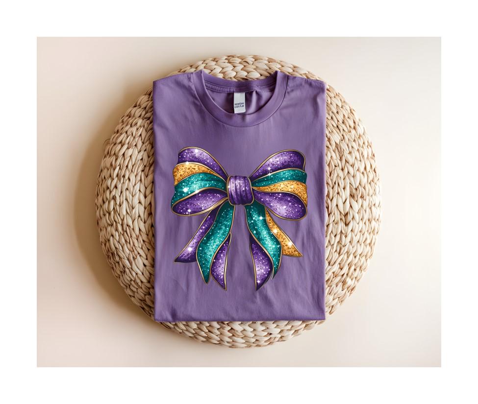 Mardi Gras Bow Shirt, Sweatshirt, Louisiana Shirt