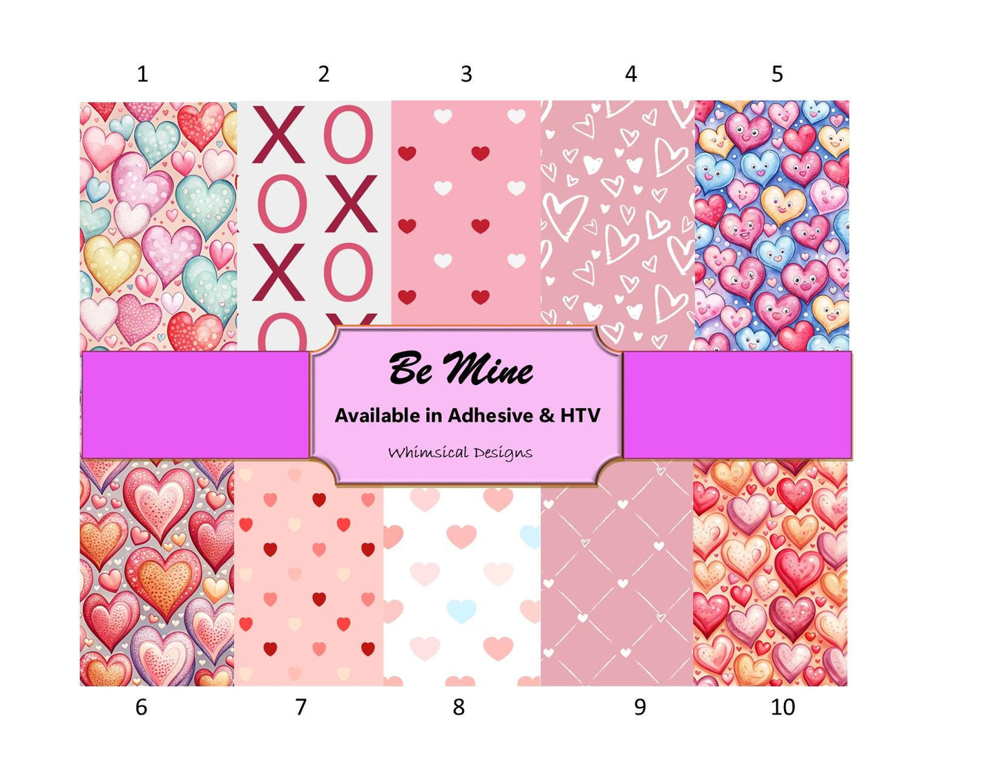 Valentine's Day Patterned Vinyl Set 2